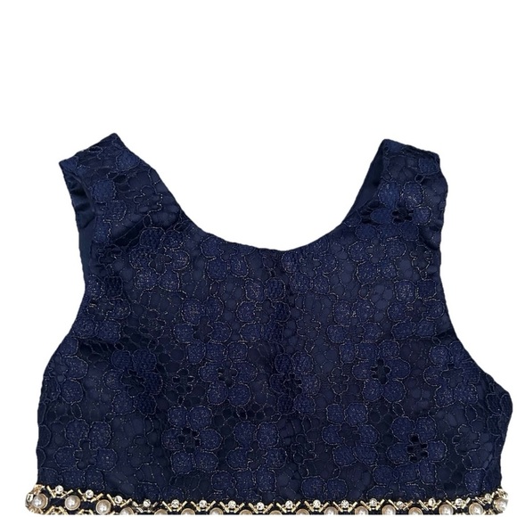 American Princess Formal Dress Size 3T Blue Lace White Elegant - Picture 4 of 4